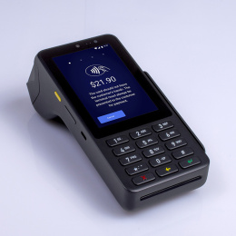 Blue Cash 50 je ujedno i platni terminal : Podrška za sve tipove kartica: Unapredjenje BlueCash 50 uredjaja kroz implementaciju aplikacije za platne kartice.